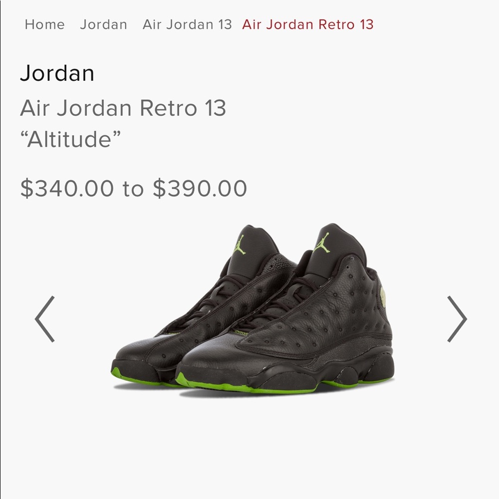 Air Jordan Retro 13 
“Altitude”